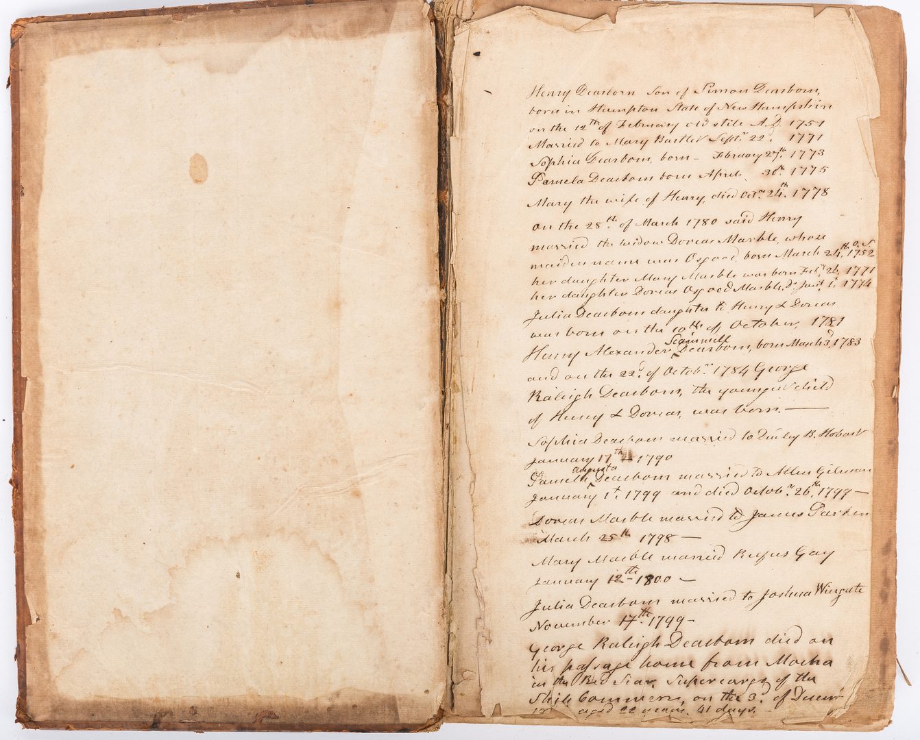 Lot 263: Dearborn Family, Isaiah Thomas Bible, Vol. II & II, 1791