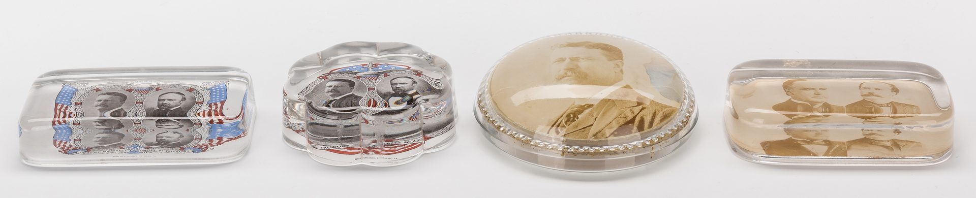 Lot 283: 6 Campaign Collectibles, 2 Trays & 4 Paperweights