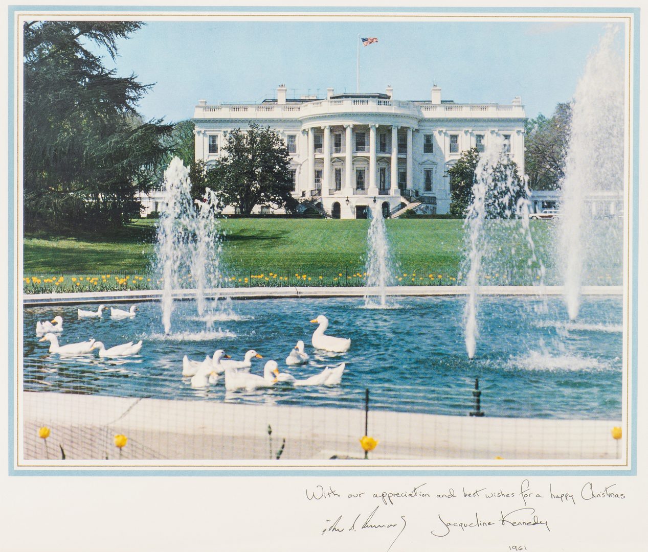 Lot 295: 3 John F. Kennedy Christmas Cards