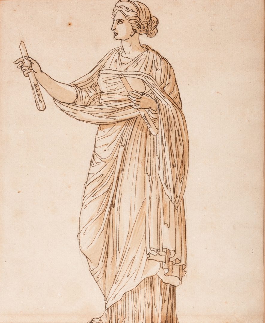 Lot 299: 4 Drawings of Classical Statues
