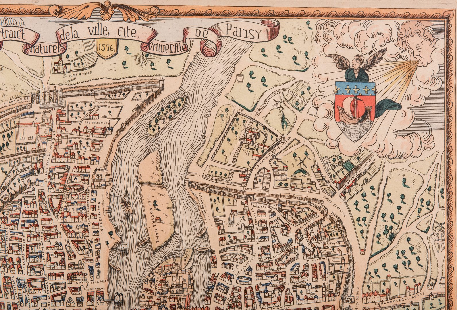 Lot 310: European Prints, inc. Paris Map