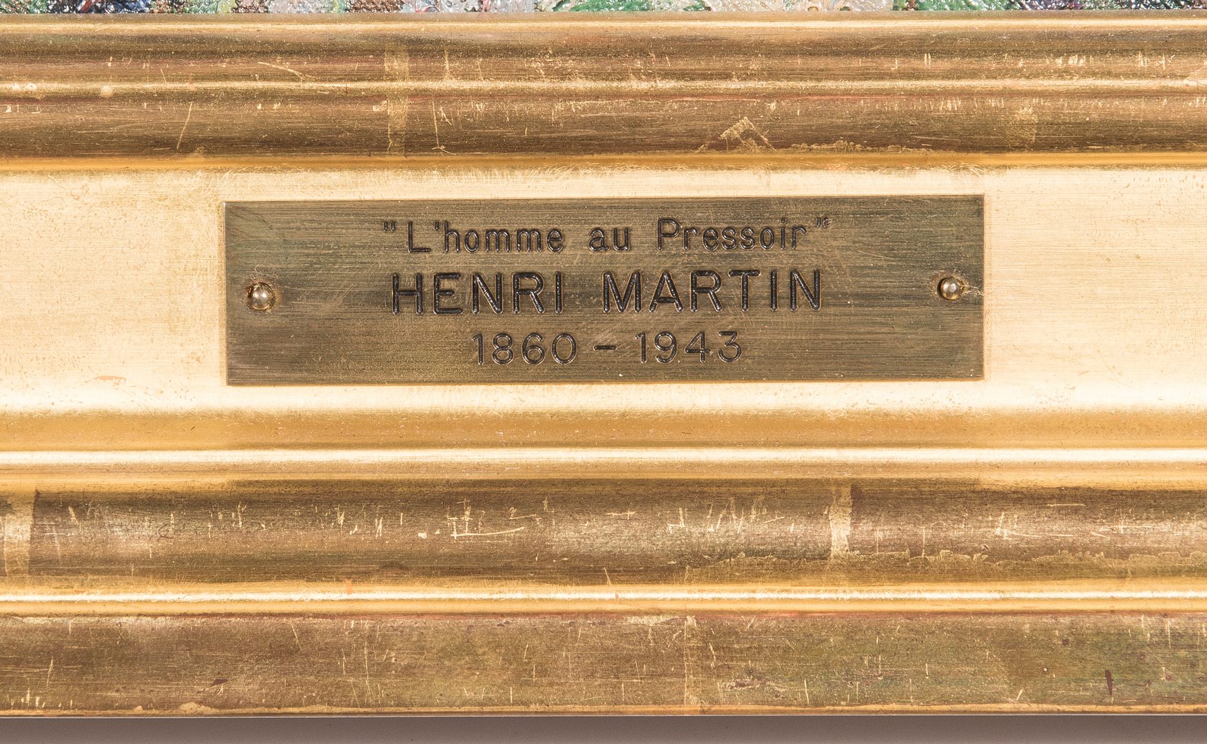 Lot 328: Henri Jean Guillaume Martin O/C, L’Homme au Pressoir