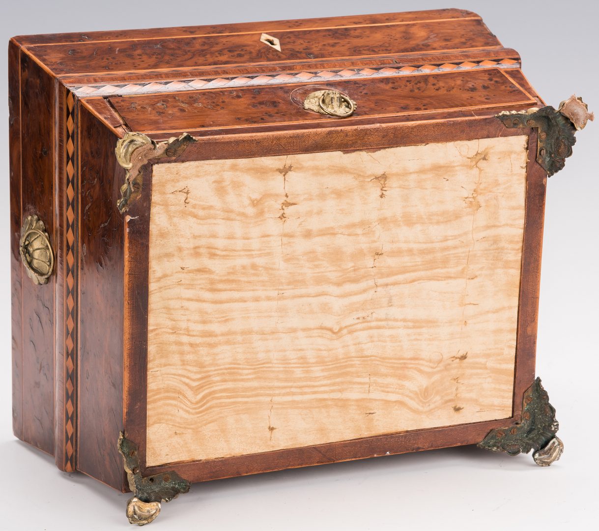 Lot 346: English Regency Burlwood Sewing Box