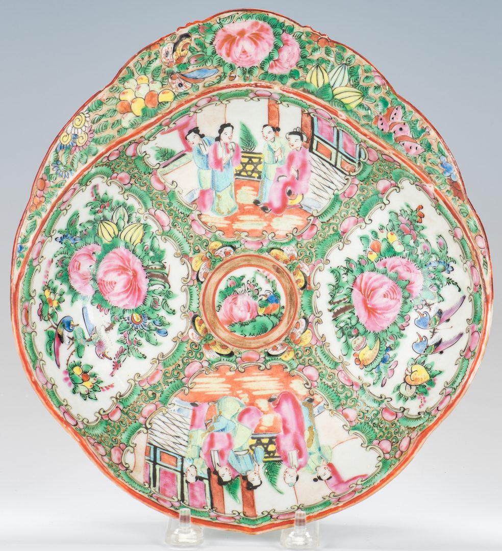 Lot 374: 8 Chinese Export Rose Medallion Table Items