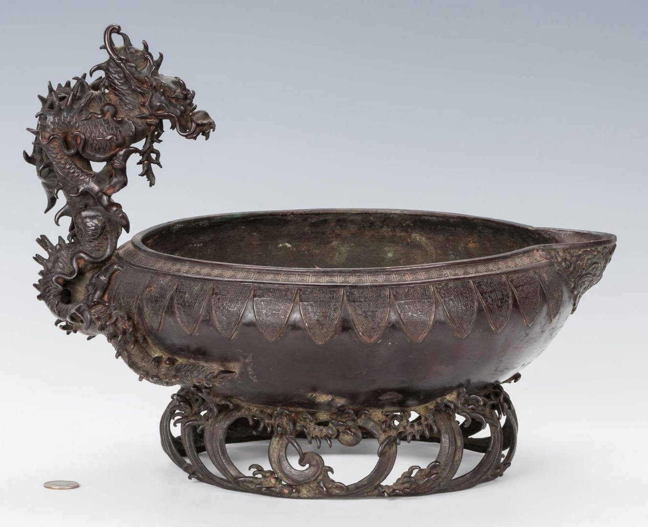 Lot 378: Asian Bronze Ritual Pouring Vessel