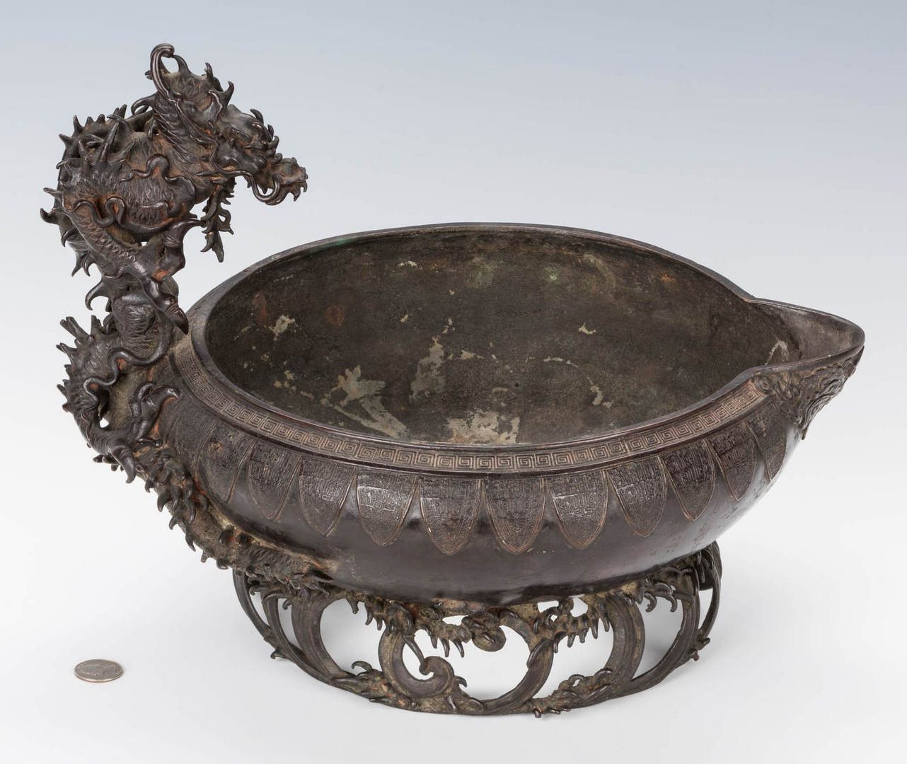Lot 378: Asian Bronze Ritual Pouring Vessel