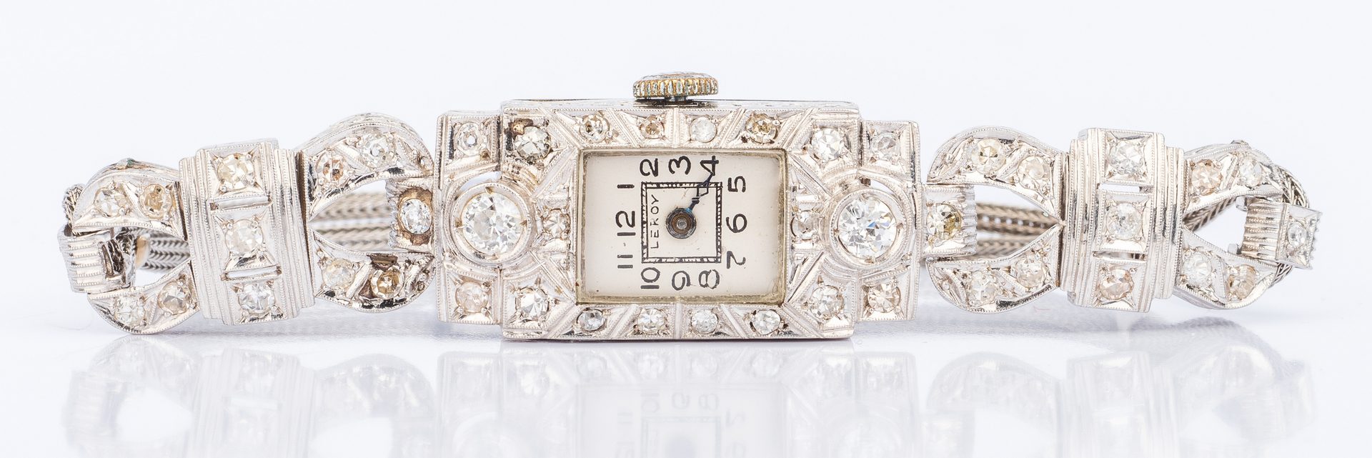 Lot 395: 2 Vintage Diamond Watches, Art Deco