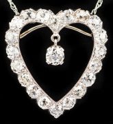 Lot 396: Diamond Heart Pendant, 3.26 ct t.w. | Case Auctions