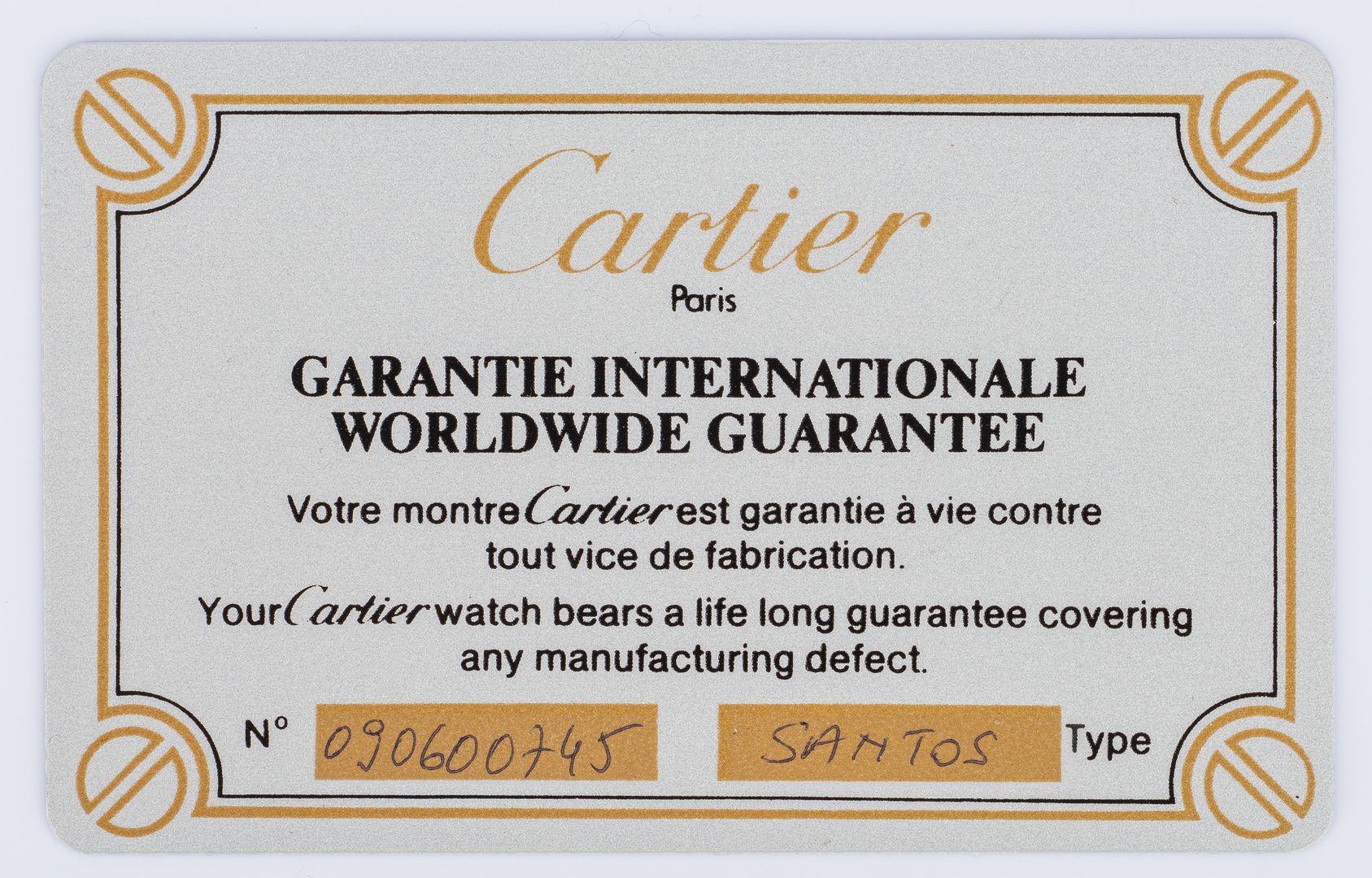 Lot 40: Cartier Lady's 18K Santos, 82.6 grams t.w.