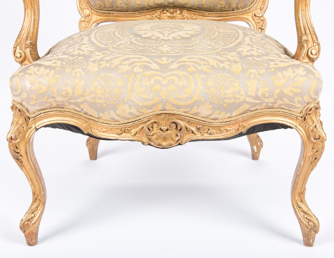 Lot 430: Two French style Carved Armchairs