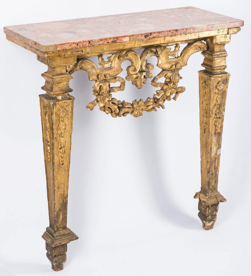 Lot 433: Carved Italian Giltwood Pier Table