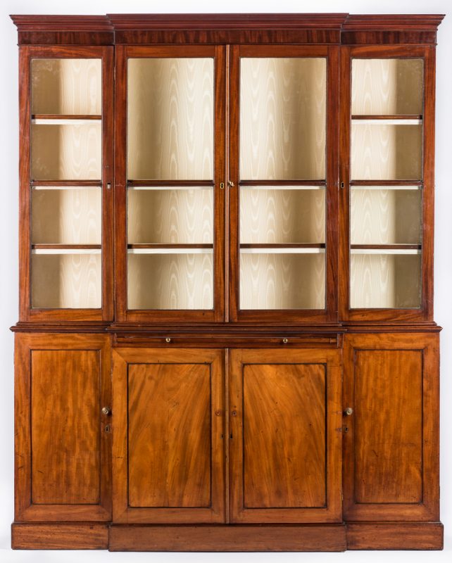 Lot 435: Diminutive Regency Breakfront Bookcase