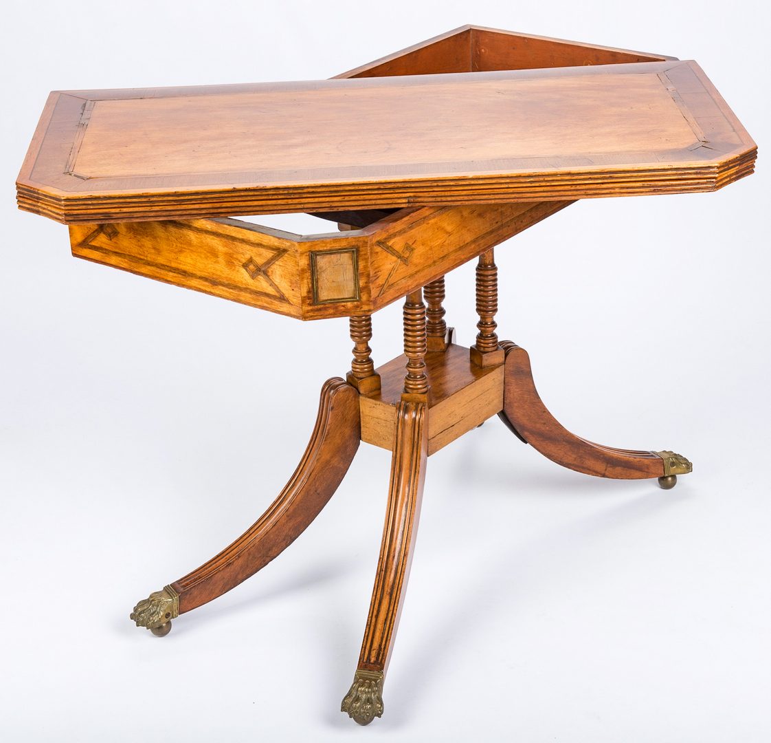 Lot 444: Regency Inlaid Card Table