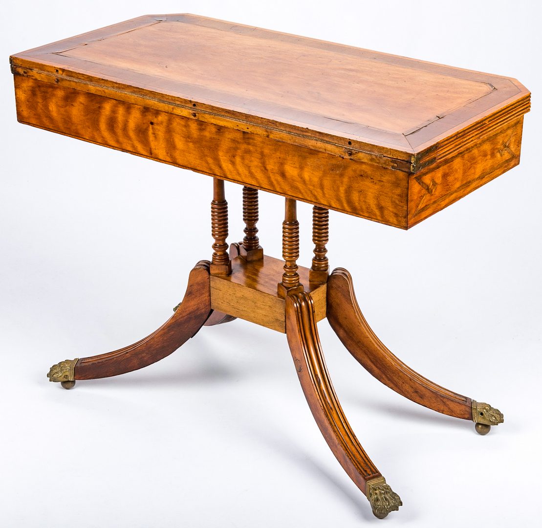 Lot 444: Regency Inlaid Card Table
