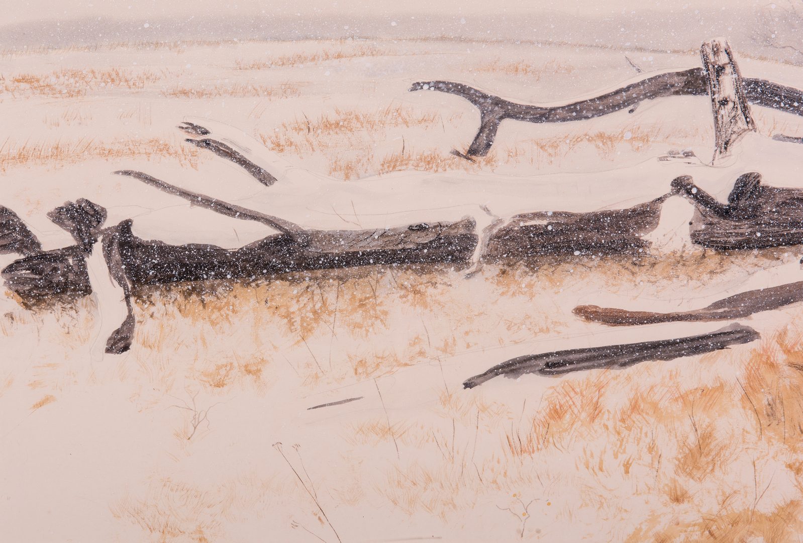Lot 460: Jeff W. Chumley Watercolor on Paper Snow Scene