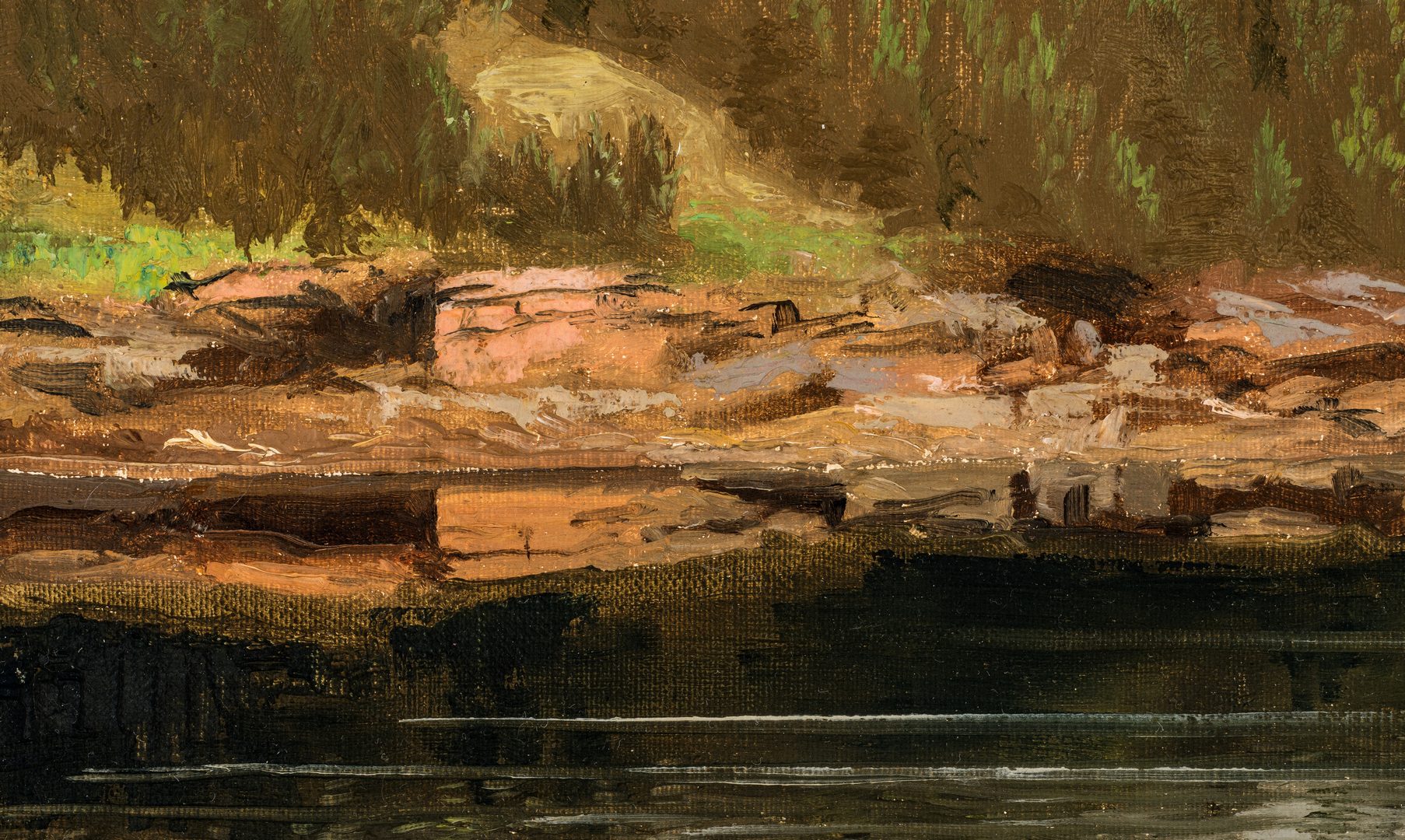 Lot 467: Xanthus Smith Oil on Canvas Landscape