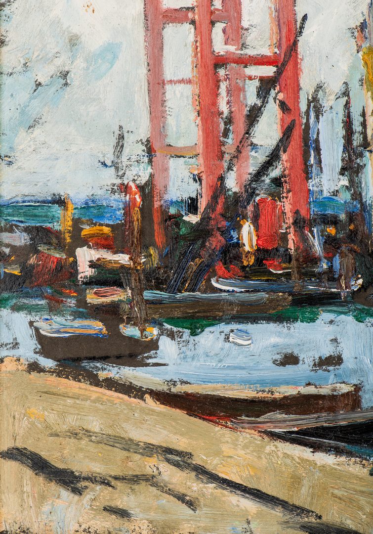 Lot 472: Walter Farndon, "View of the Boatyard", Estate Stamp