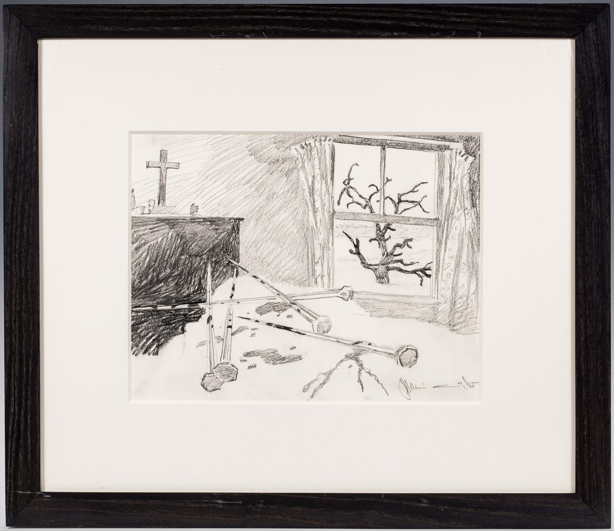Lot 486: Jamie Wyeth Signed Drawing from Stephen King's "Kingdom Hospital"