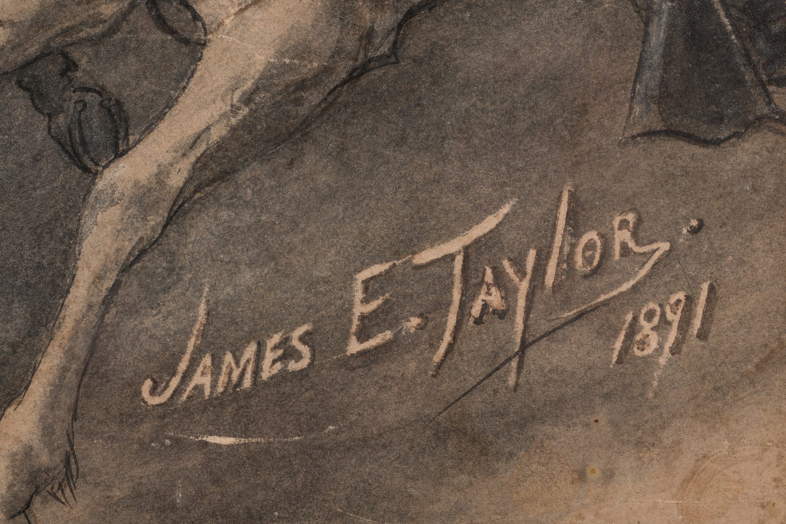 Lot 497: VA Watercolor: CSA Charge at Trevilian Station by James E. Taylor