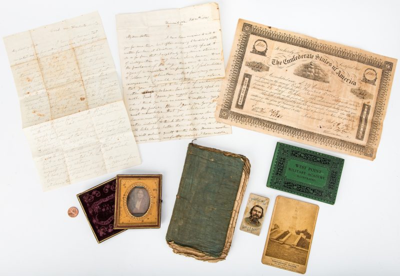 Lot 504: 8 Civil War items, inc. L. M. Coleman letters