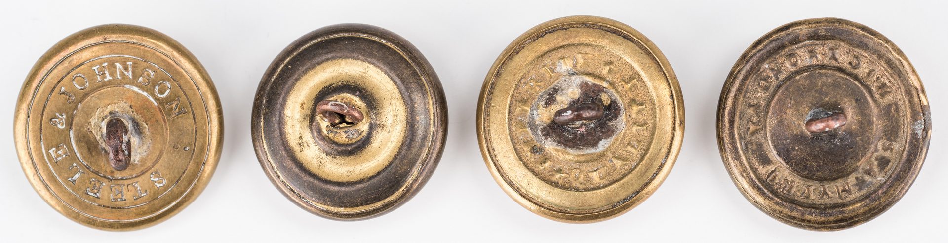 Lot 510: 4 Confederate Brass Buttons, inc. Tennessee