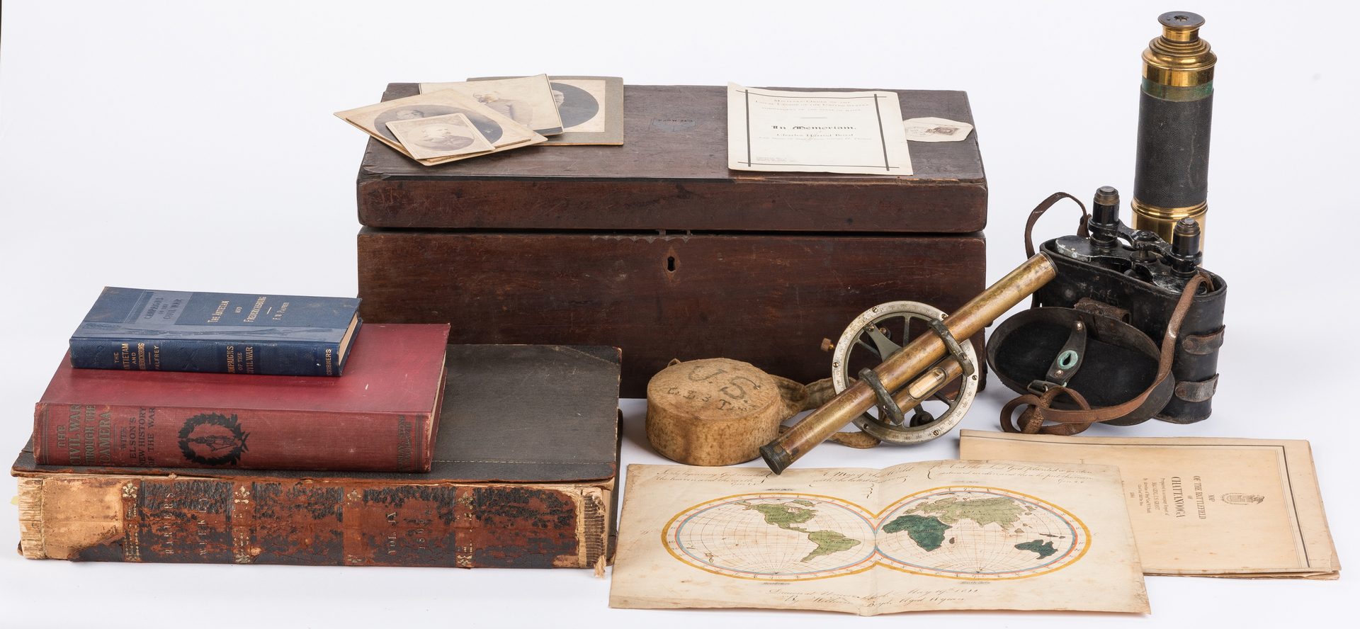 Lot 517: 16 items related to Civil War Engineer Charles Harrod Boyd, inc. lap desk