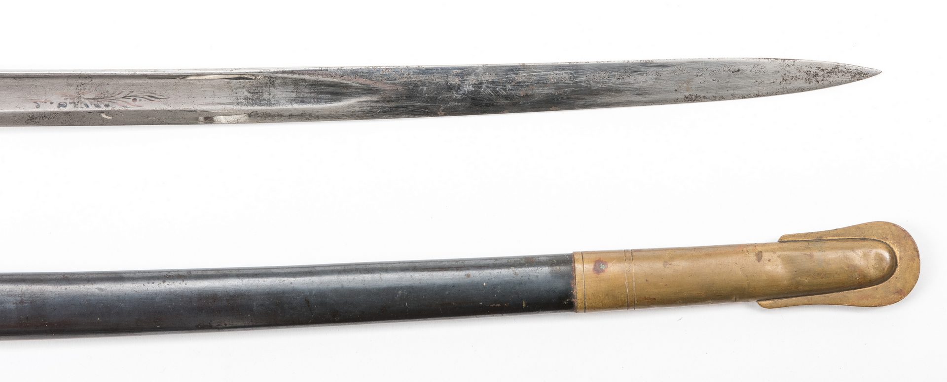 Lot 527: Civil War Ames Model 1850 Foot Officer's Sword w/ Scabbard