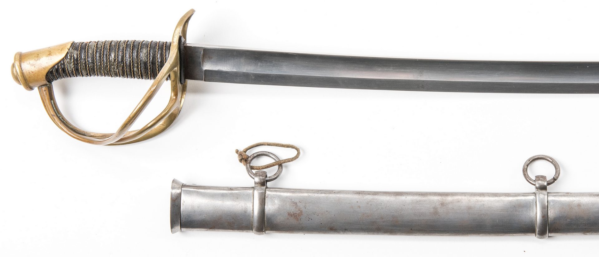 Lot 528: Civil War W. Clauber Model 1840 Sword w/ Scabbard
