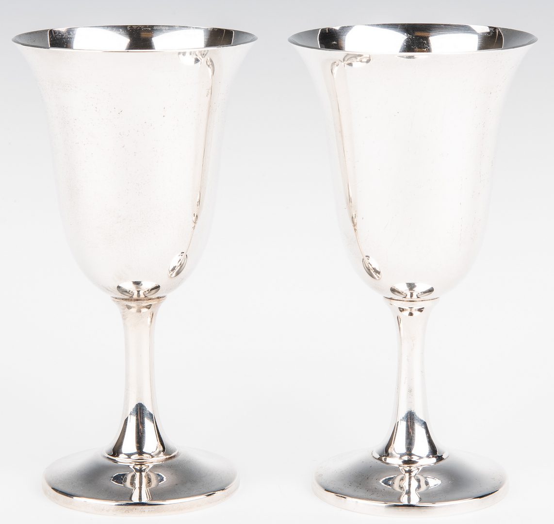 Lot 52: Set 12 Wallace Sterling Water Goblets
