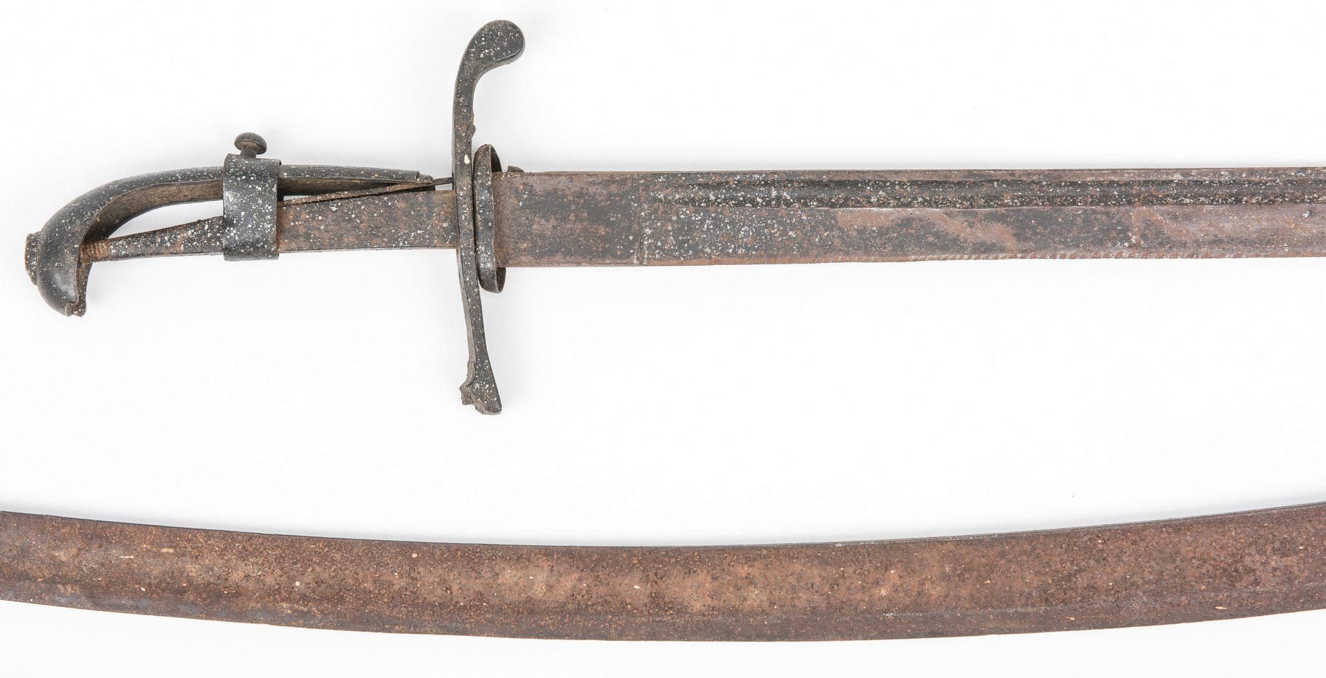 Lot 530: 5 Civil War Edged Weapons, inc. Wristbreaker, Some Relic