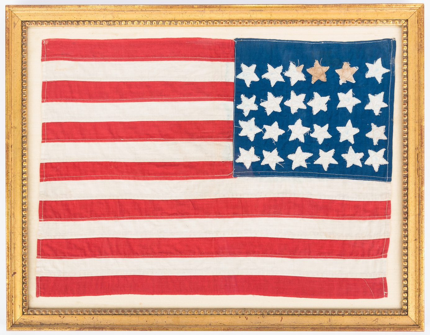 Lot 532: 24-star flag plus Lincoln items