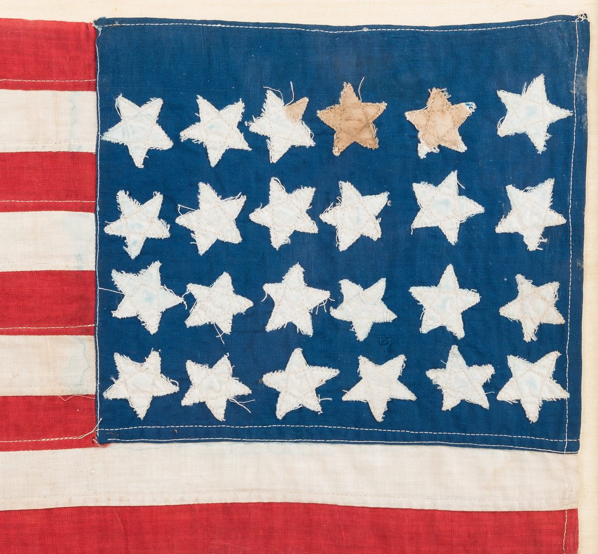 Lot 532: 24-star flag plus Lincoln items