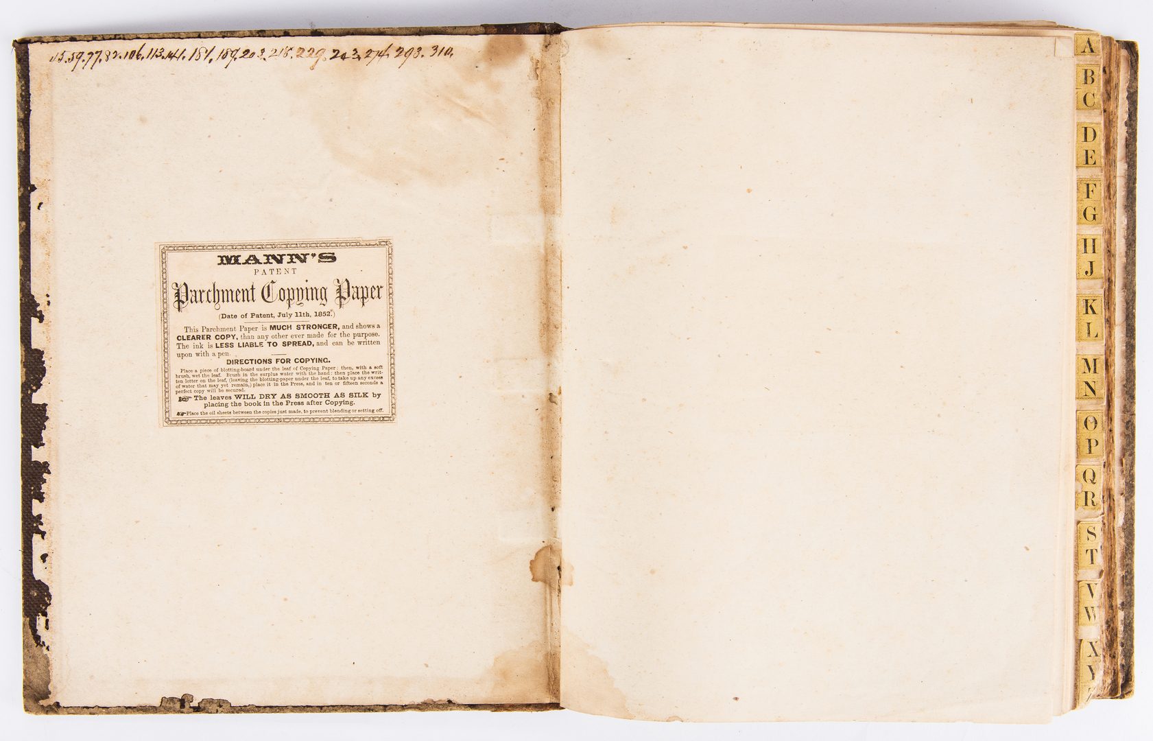 Lot 538: Post Civil War Asst. Quartermaster Copybook, Captain W. J. Colburn, Knoxville