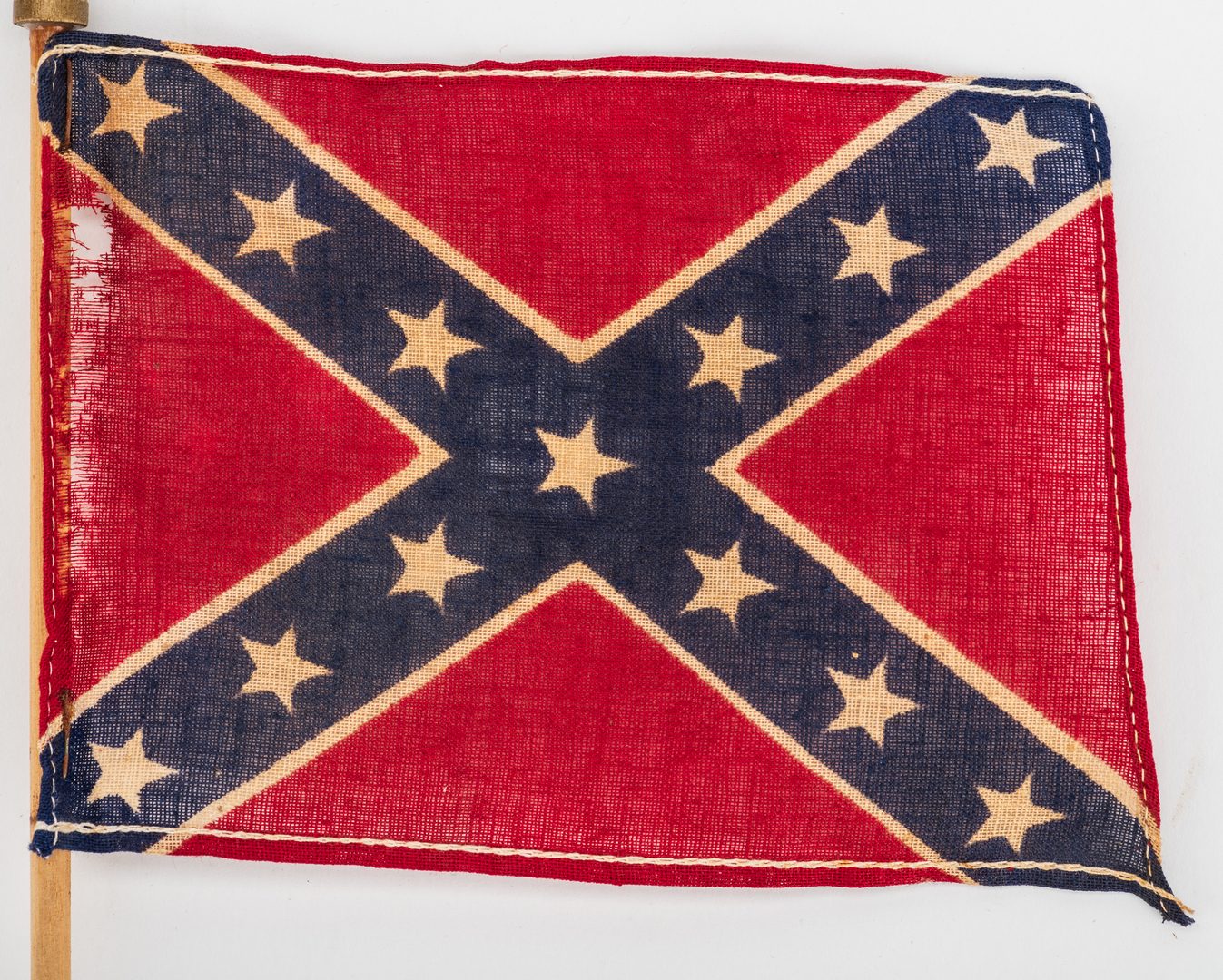 Lot 546: 6 Confederate Items, inc. Flags and Newspaper