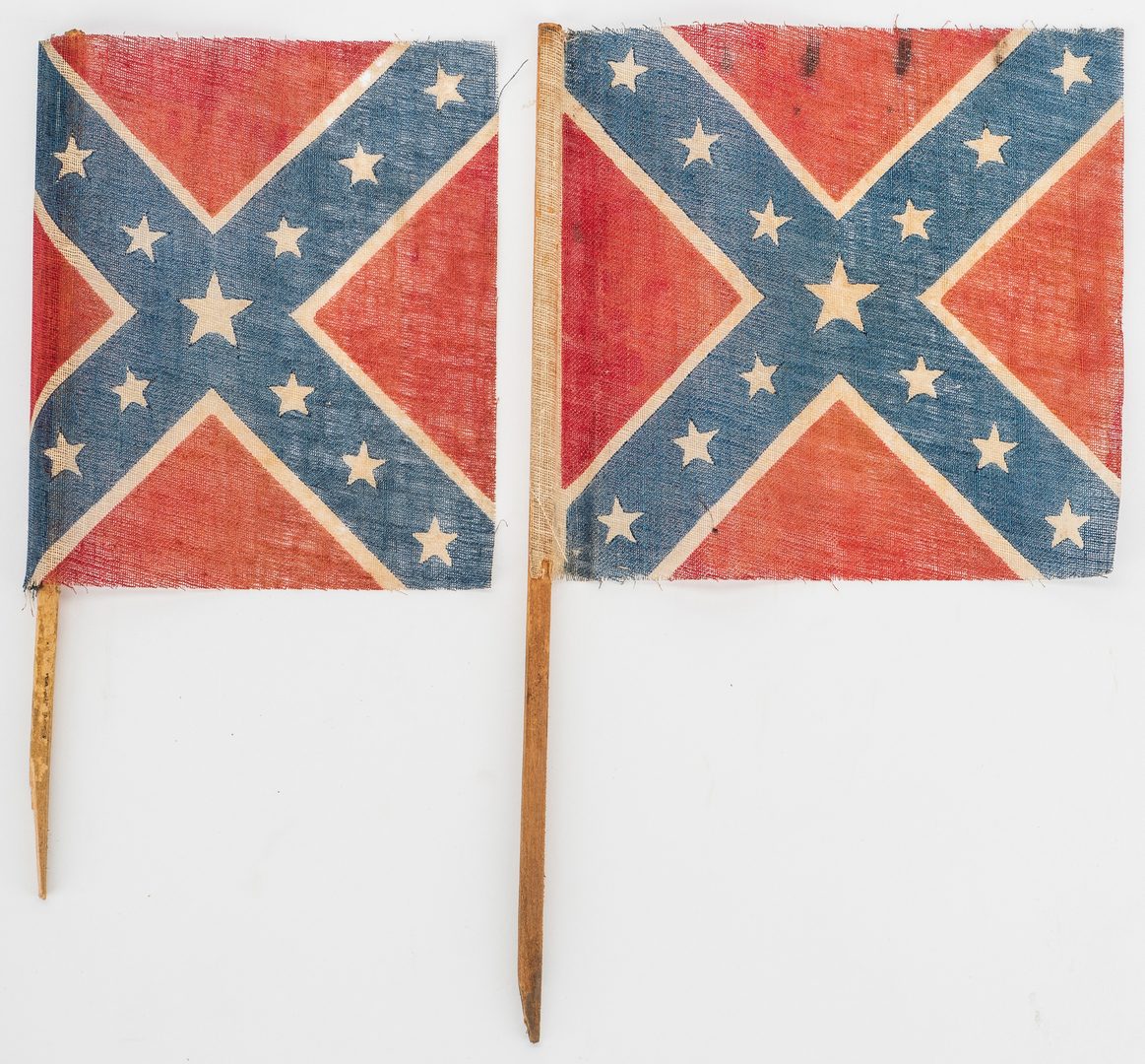 Lot 546: 6 Confederate Items, inc. Flags and Newspaper