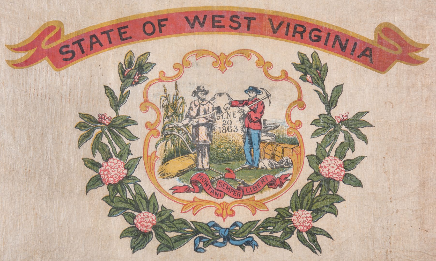 Lot 549: West Virginia Printed Flag
