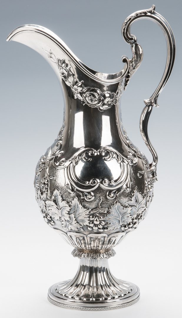 Lot 54: Large Coin Silver Water Pitcher