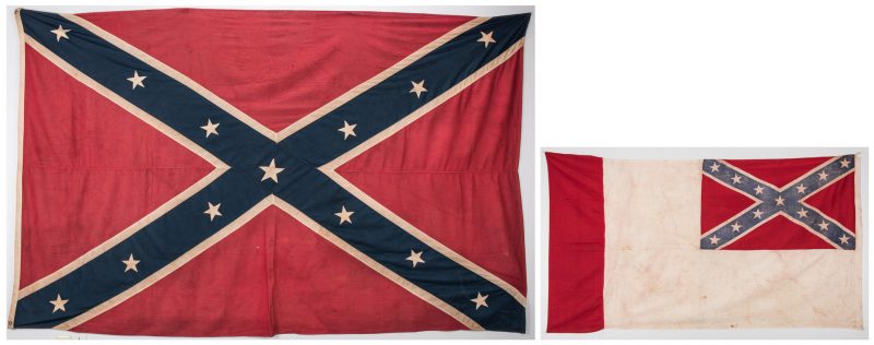 Lot 550: 2 Large Confederate Reunion Flags/Banners