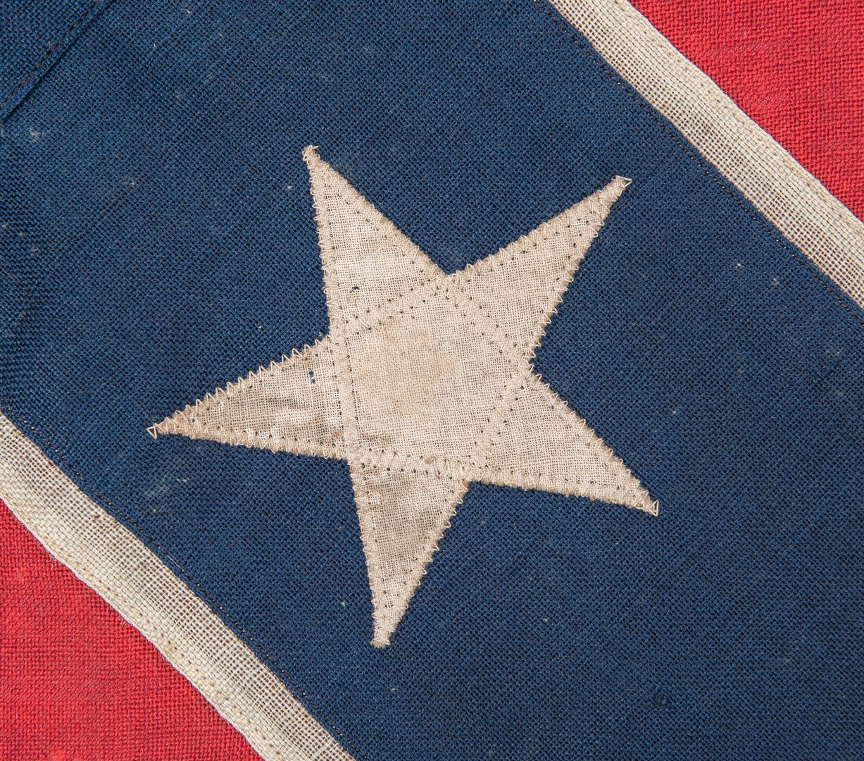 Lot 551: Square Confederate Southern Cross Reunion Flag