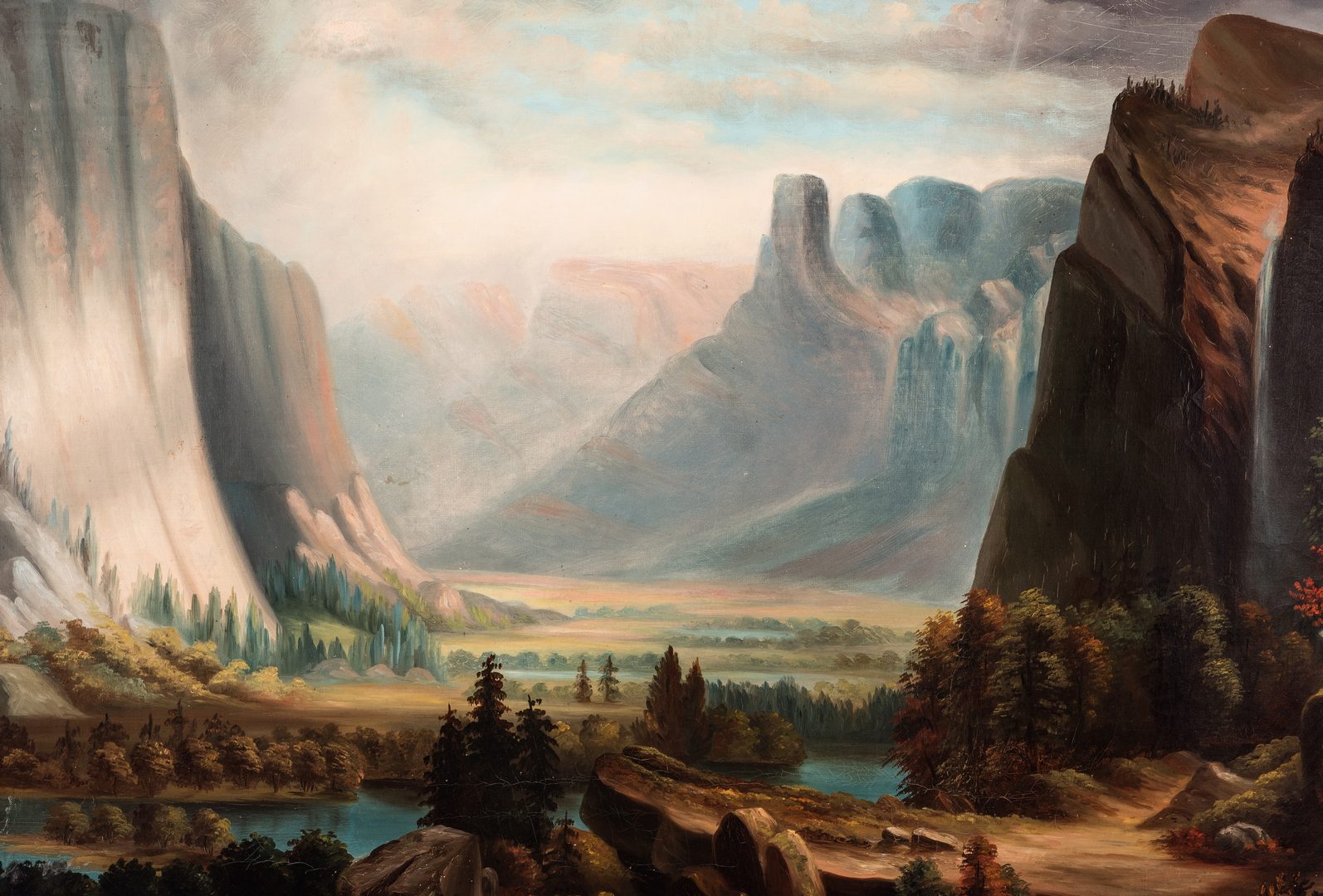 Lot 553: Attr. William Harring, O/C, Yosemite Valley