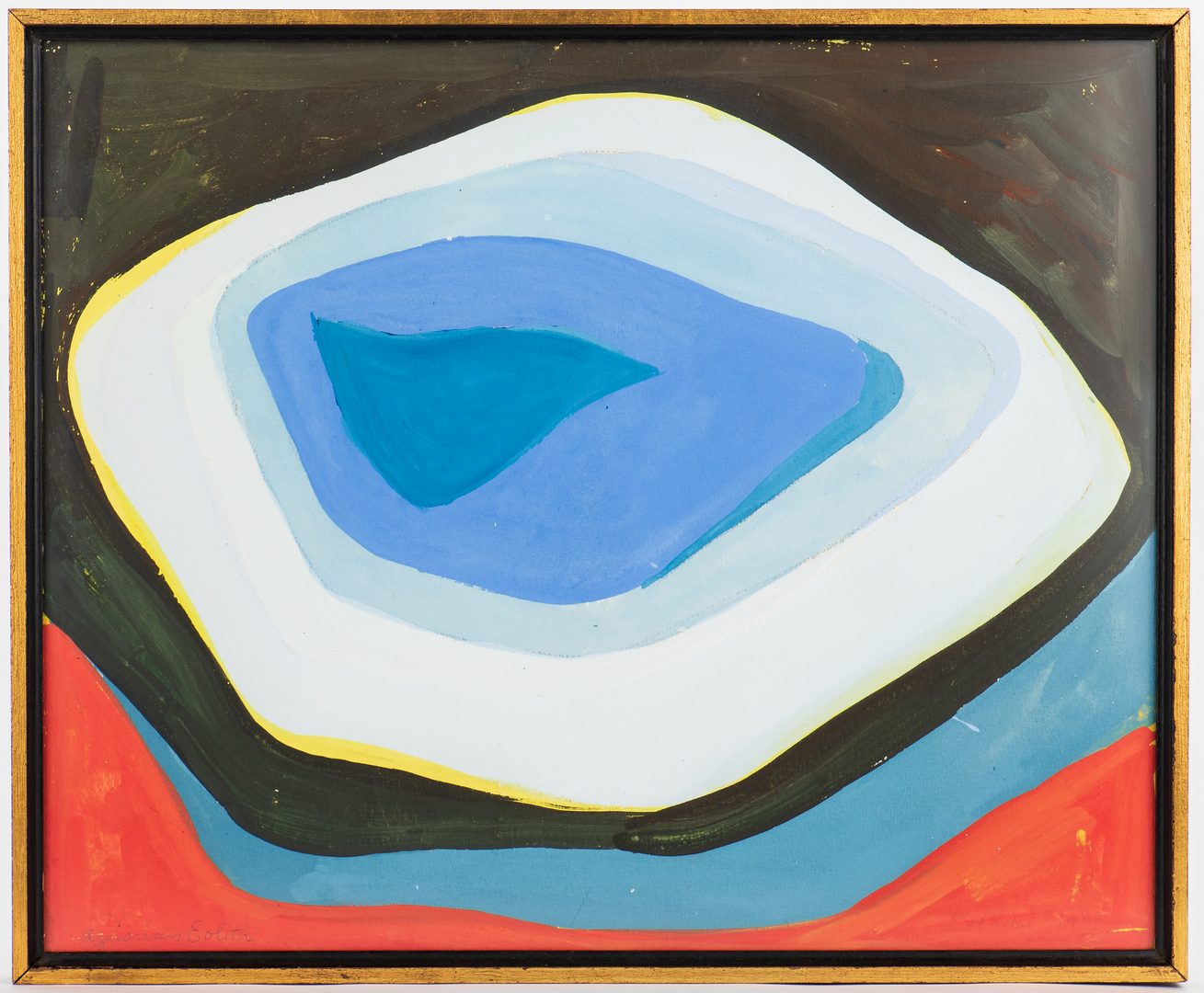Lot 580: Philip Perkins Abstract Oil on Board