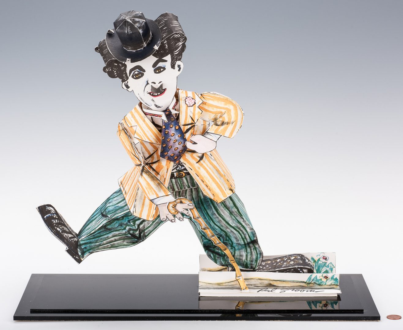 Lot 581: Red Grooms 3D Sculpture of Charlie Chaplin & Exhibit Catalog