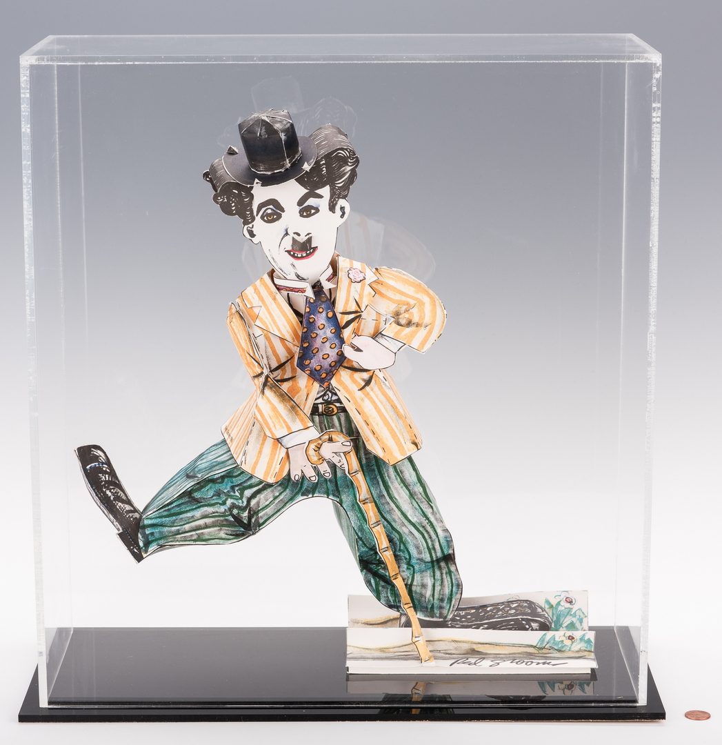 Lot 581: Red Grooms 3D Sculpture of Charlie Chaplin & Exhibit Catalog