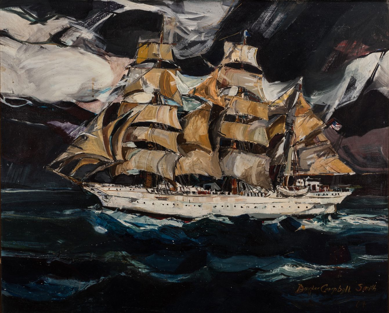 Lot 588: Douglas Smith, O/C, Ship Painting
