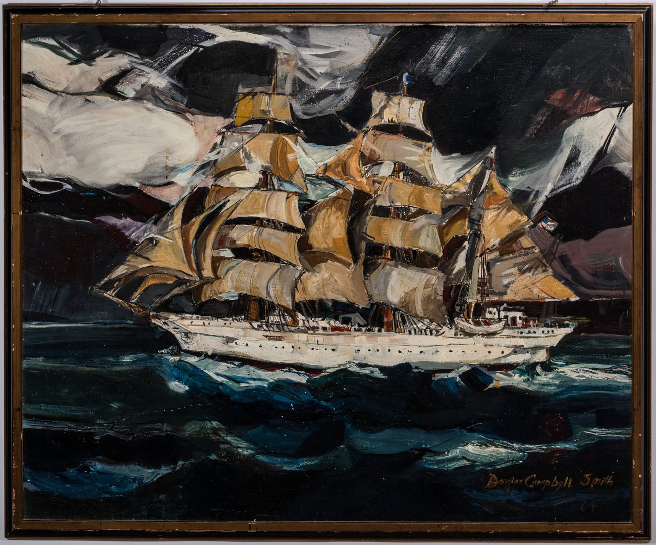 Lot 588: Douglas Smith, O/C, Ship Painting