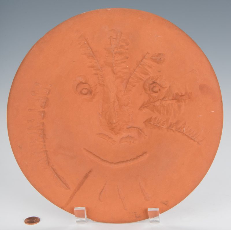 Lot 593: Picasso Madours Terracotta plate