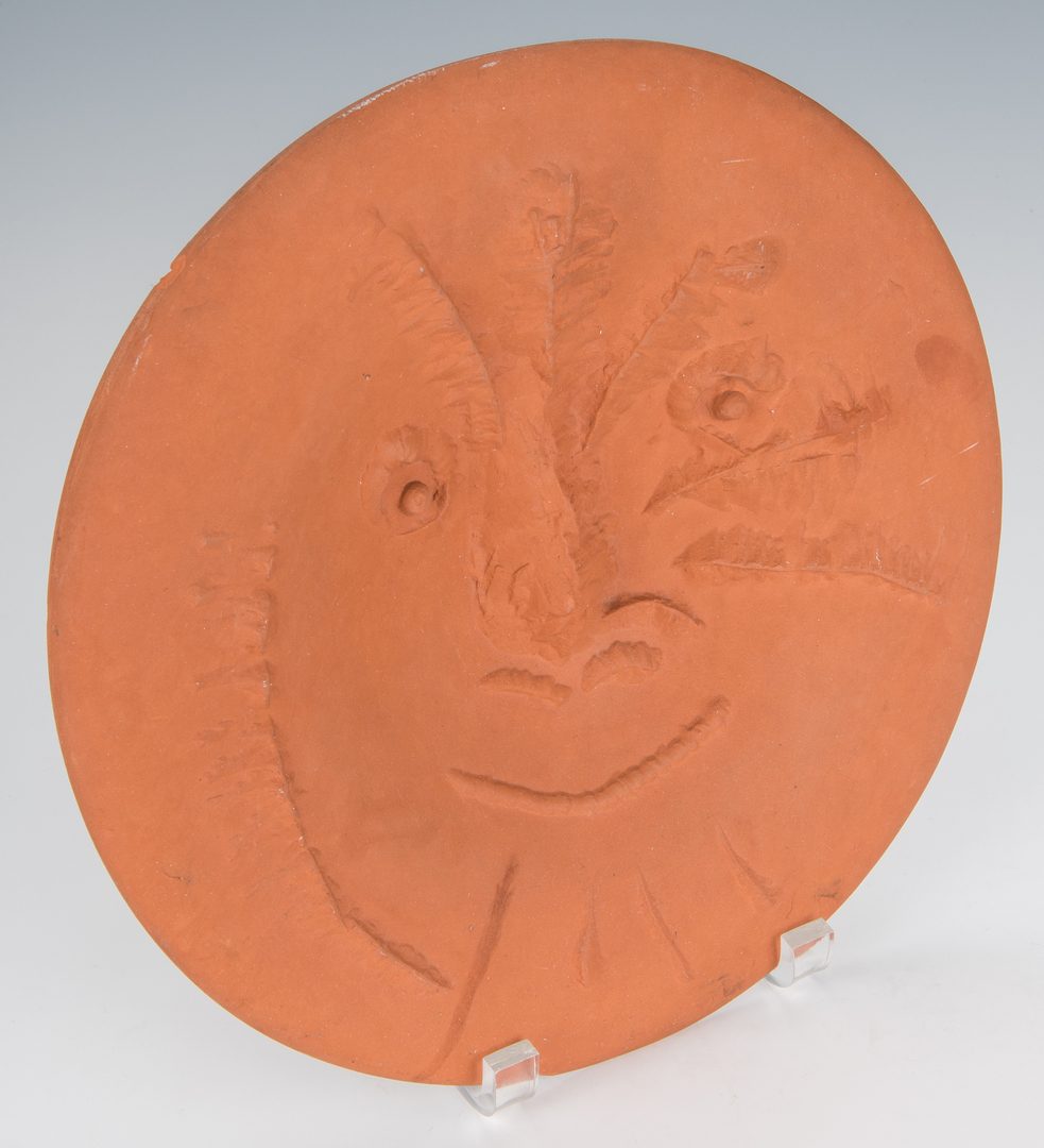 Lot 593: Picasso Madoura Terracotta plate