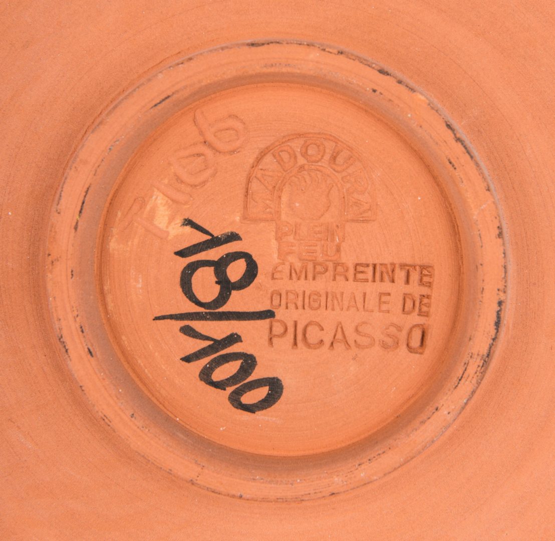 Lot 593: Picasso Madours Terracotta plate