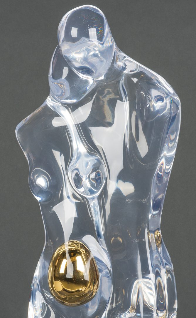 Lot 596: Sophie Gal Lucite Sculpture "Pregnant Couple"