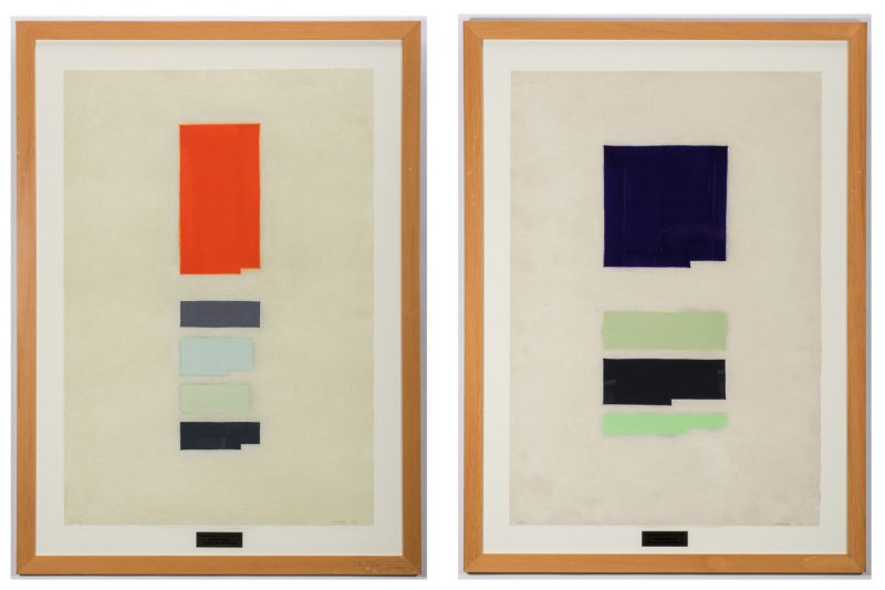Lot 597: Pair Suzanne Caporeal Works on Paper